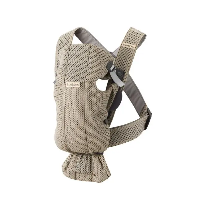 Μάρσιπος BabyBjorn Mini 3D Mesh, Grey beige - 1408-021002E1