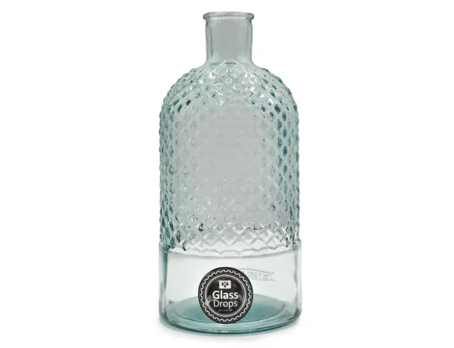 Διακοσμητικό Βάζο Glass Drops Diamante (5988) Aπό 100% ανακυκλωμένο γυαλί, Xωρητικότητας 2.5L, Διαστάσεων Ø 14 x Υ 28 cm 5988 3