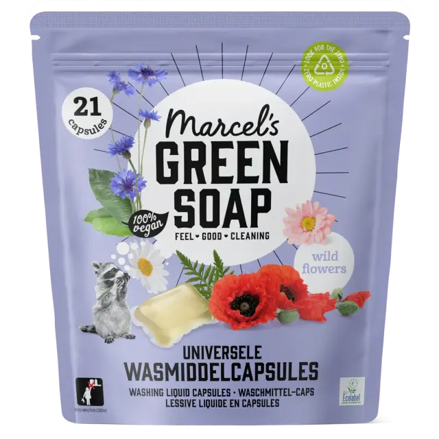 Marcel's Green Soap Κάψουλες Πλυντηρίου Άγρια Λουλούδια 21 κάψουλες