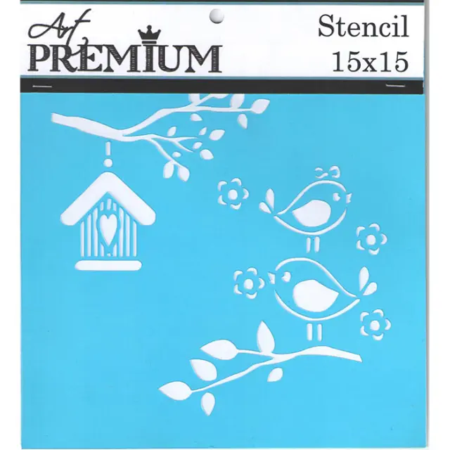Στένσιλ Art Premium - 15x15cm - Πουλάκια