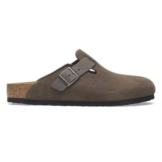 Birkenstock Σαμπώ Επαγγελματικό δέρμα/δέρμα Nubuck Καφέ BIR/BOSTON 1029210 CONCRETE - 44