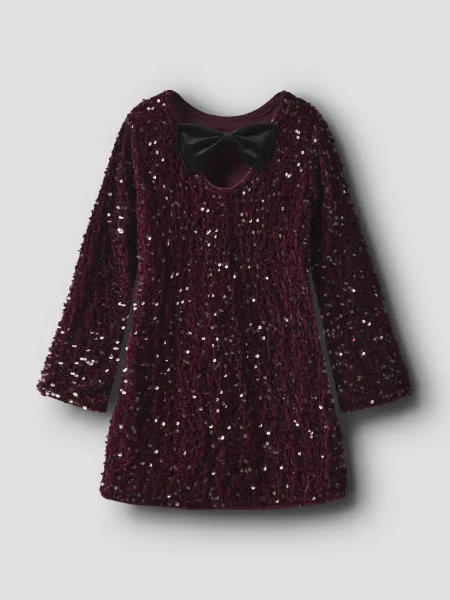 Name it-KIDS G-12 Burgundy_BLACK BOW-Burgundy - 8Y 2