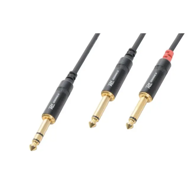 POWER DYNAMICS CABLE 6.3 Stereo- 2x6.3 Mono 3.0m