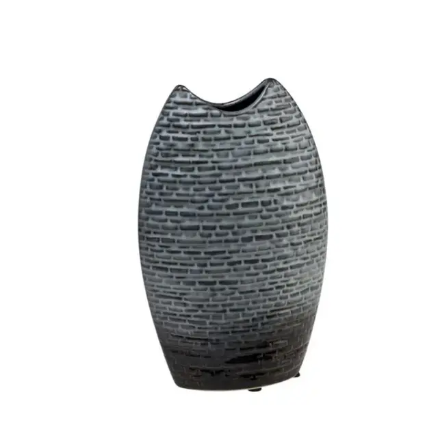 Βάζο grey fusion οβάλ κεραμικό 22cm HFA 5483002