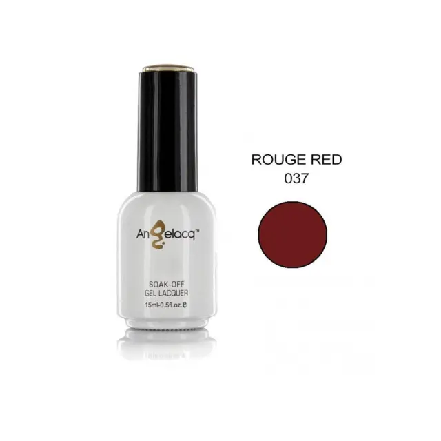 Ημιμόνιμο επαγγελματικό βερνίκι ANGELACQ 15ML - 0.5FL.OZ 037 Rouge Red
