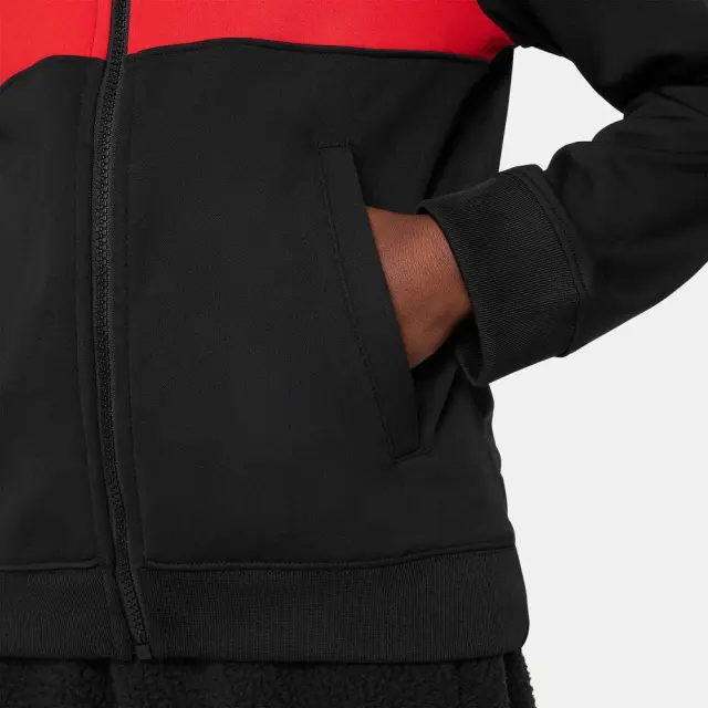 Nike Fleece ΠΑΙΔΙΚΗ ΖΑΚΕΤΑ (FV2344-012) - Μαύρο-Κόκκινο - M 10-12 ετών 2