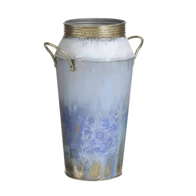 Βάζο Μπλε/Χρυσό Μέταλλο 25x19x36cm 3-70-627-0032