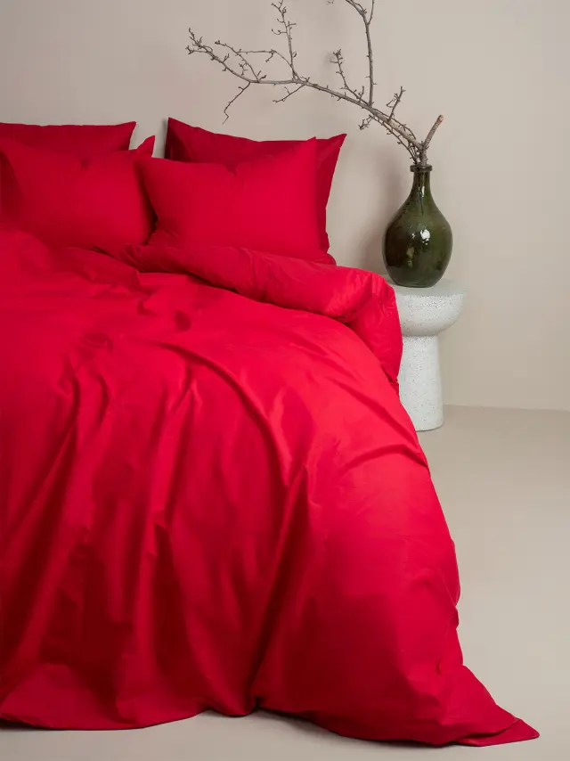 Παπλωματοθήκη Cotton Feelings 113 Red Διπλή (200x250) Sunshine