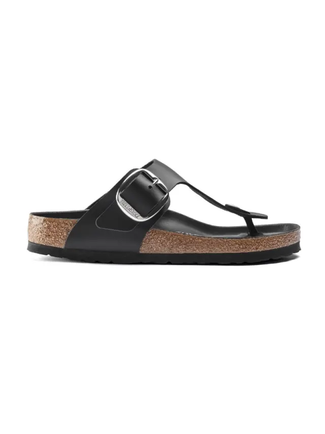 Birkenstock Πέδιλα Γυναικείο δέρμα Μαύρο BIR/GIZEH BIG BUCKLE 1018753 BLACK 3