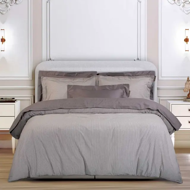 Σετ Παπλωματοθήκη 220x240 Υπέρδιπλη Essential Greenwich Polo Club 2295 Grey 100% βαμβακερό
