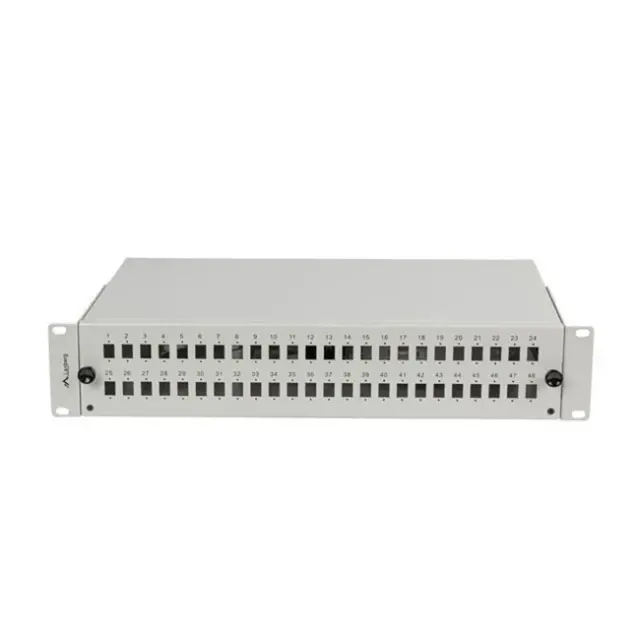 Lanberg Rackmount 19" 2U Fiber Patch Panel 48XSC Simplex / 48XLC Duplex Gray & Accessories (FOP1-48SS-LDS)
