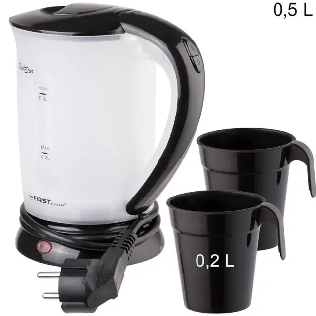 Βραστήρας Ταξιδιου Μαύρος 0.5L 700W FA-5425-2-BA FIRST