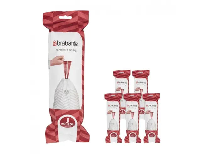 Σακούλες Απορριμάτων Perfectfit J Brabantia με κορδόνι και χωρητικότητα 20-25L - 20 τεμάχια080.1155/85