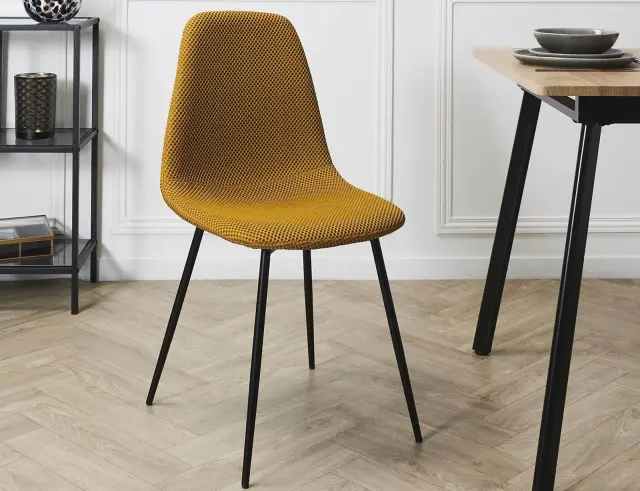 Kαρέκλα Atom Home Deco Factory με διαστάσεις 44x54x86cm - Yellow HD0473 2