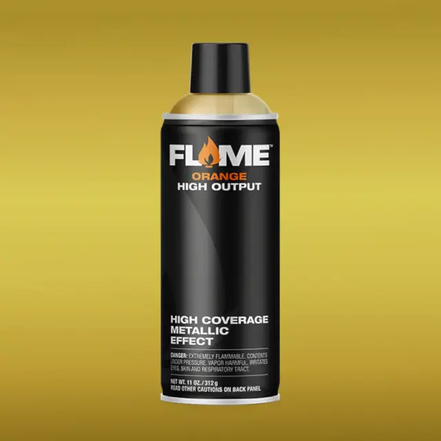 Flame Orange Chrome Spray Paint 400ml FO-906 Gold