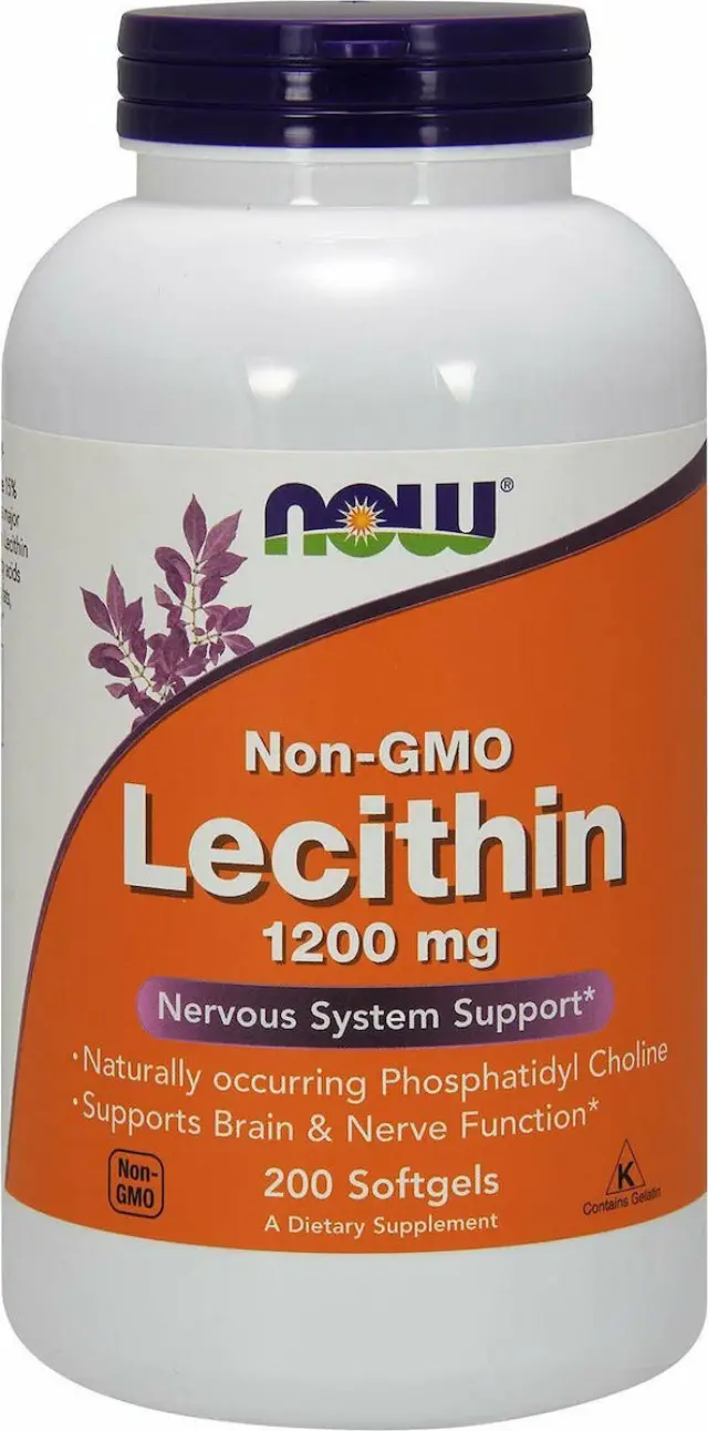 Now Foods Lecithin Συμπλήρωμα Διατροφής με Λεκιθίνη 1200mg 200 μαλακές κάψουλες