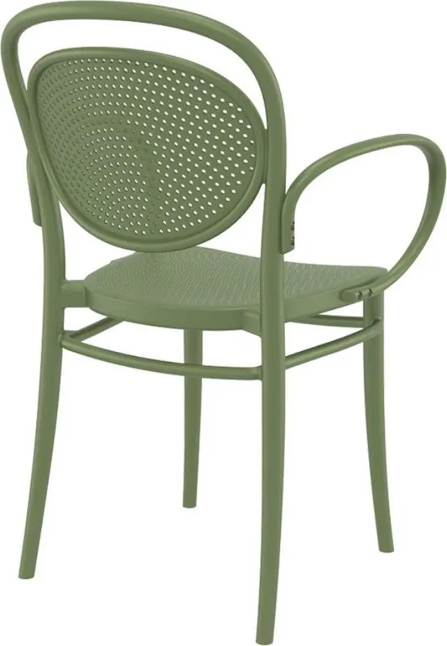 Πολυθρόνα Στοιβαζόμενη MARCEL Olive Green PP 57x52x85cm 2