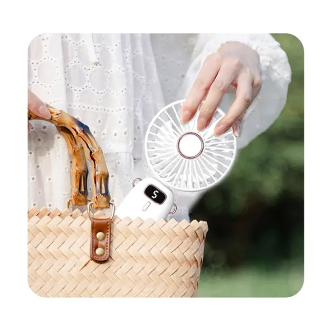 COOL POINT "CINDY" MINI ΑΝΕΜΙΣΤΗΡΑΣ ΧΕΙΡΟΣ 5W ΕΠΑΝΑΦΟΡΤΙΖΟΜΕΝΟΣ - ΛΕΥΚΟ 2