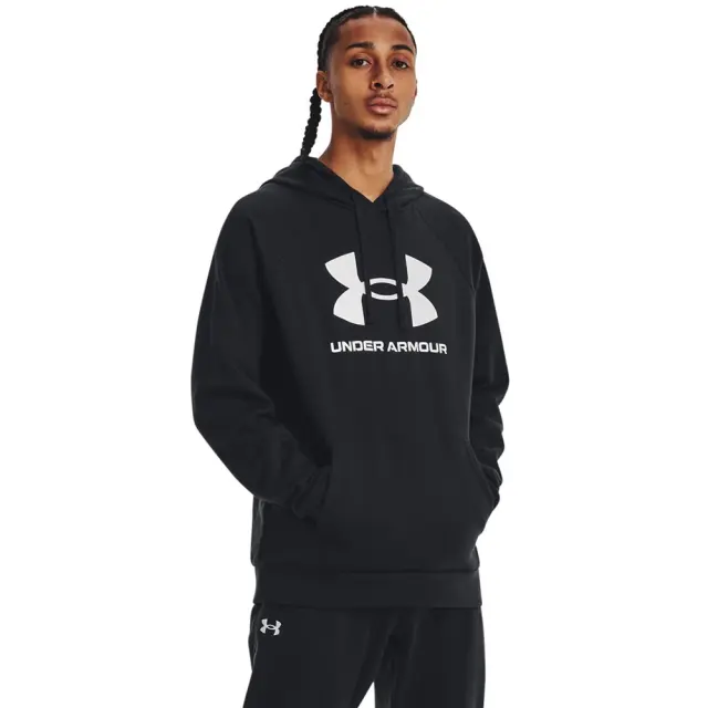 Under Armour Fleece Logo Hoodie (1379758-001) - Μαύρο
