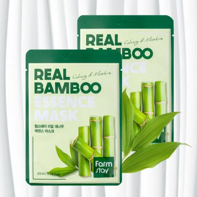 Farmstay Μάσκα Ενυδάτωσης με Εκχύλισμα Μπαμπού Real Bamboo Essence Mask 23ml 2