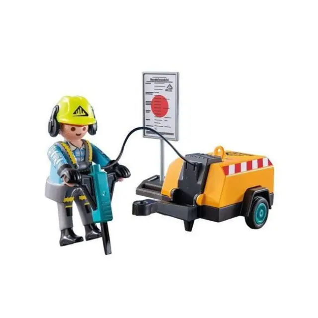 Playmobil Action Heroes Εργάτης με Κομπρεσέρ (71752) 2