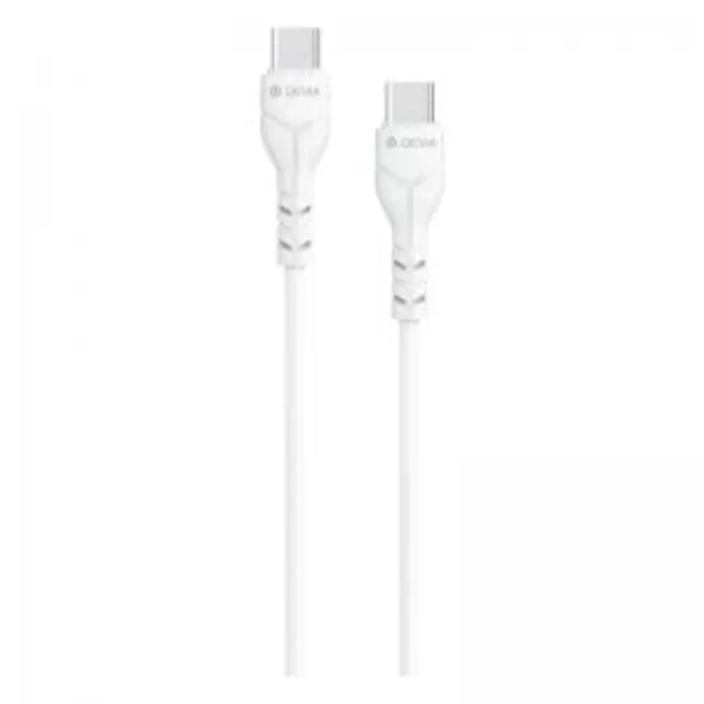 Καλώδιο Σύνδεσης USB 2.0 Devia EC151 USB C σε USB C 60W 1m Kintone Eco-Friendly Λευκό N68603 2