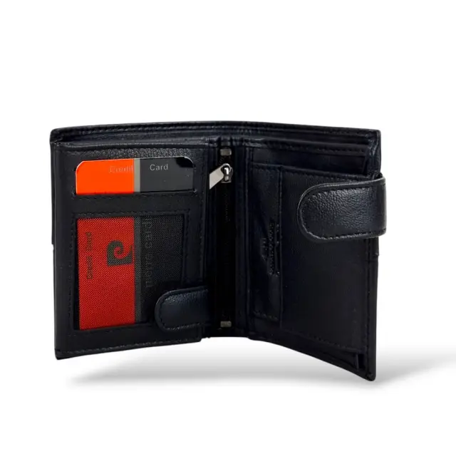 Μικρό Όρθιο Πορτοφόλι Γνήσιο Δέρμα RFID Pierre Cardin TILAK148-G023. Μαύρο 2