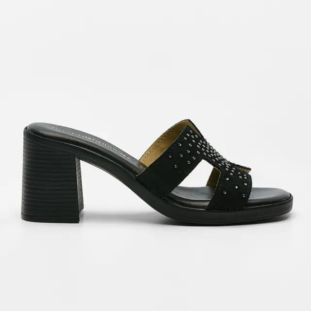 Comodissima Πέδιλα Γυναικείο δέρμα Μαύρο COM/398060 NERO