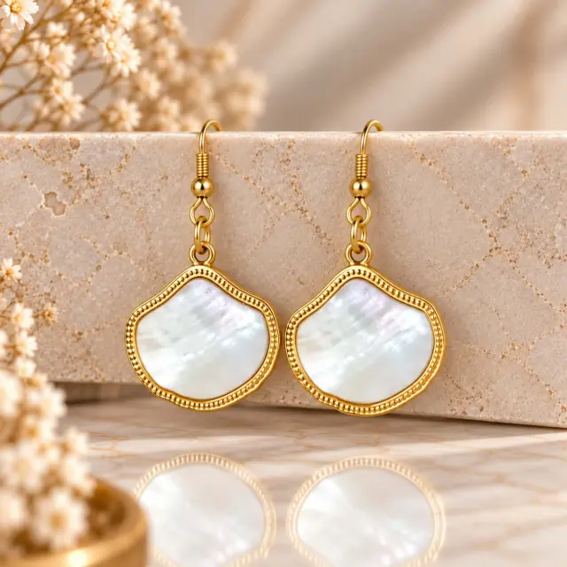 Handmade Opal Stainless Steel Earrings