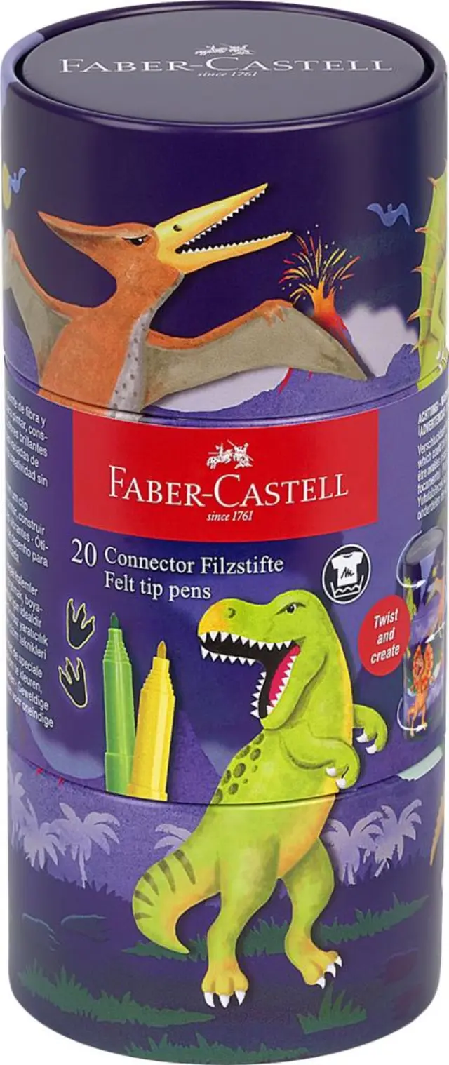 Μαρκαδόροι Faber Castell Connect Δεινόσαυρος 20 Τεμάχια 155546/ 12310986 (Faber Castell)