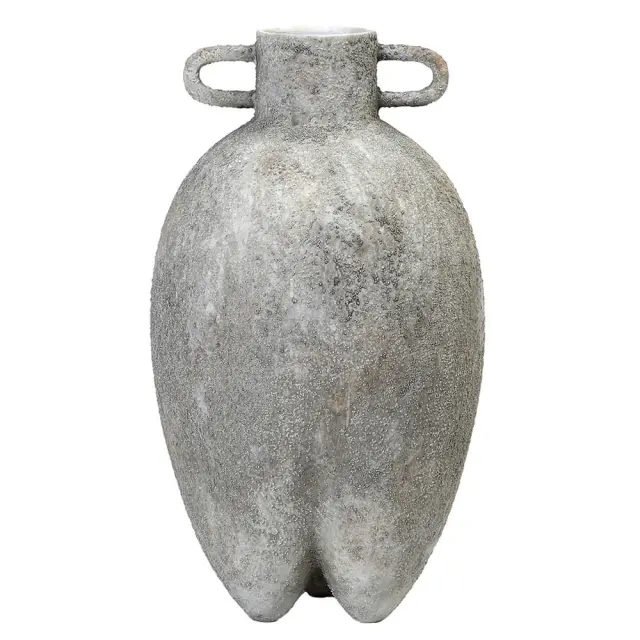 Βάζο κεραμικό γκρι 21,2x21,2x37cm Espiel TAS223