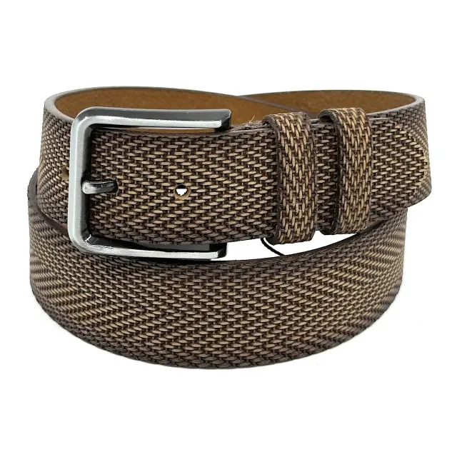 Καφέ Δερμάτινη Ζώνη Full Grain 4 cm