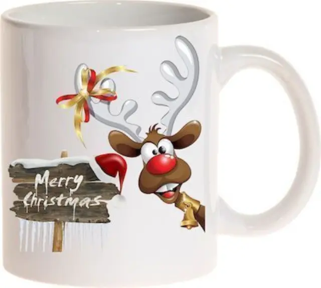 κούπα κεραμική χριστουγεννιάτικη merry christmas (κωδ. 3600)