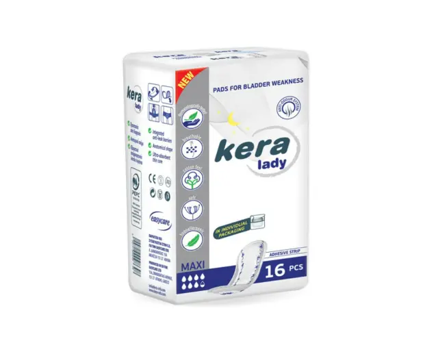 Σερβιέτες ακράτειας kera Lady Maxi 16 τεμαχίων 2