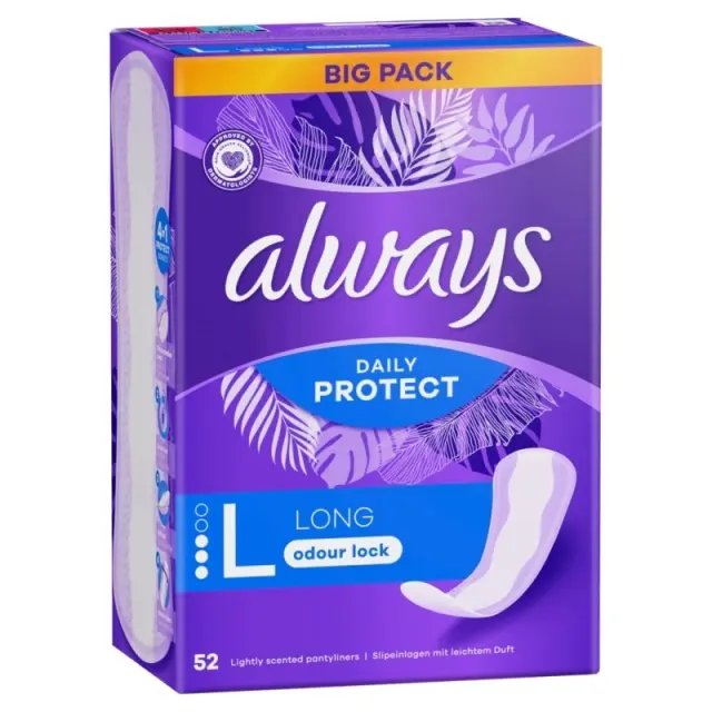 Always Σερβιετάκια Daily Protect Long Big Pack - 52τμχ