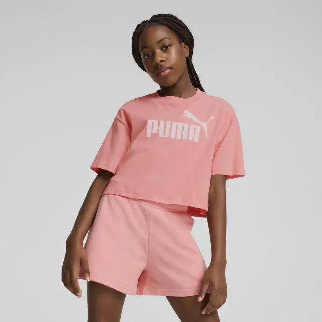 Puma Ess No 1 Logo Tee Pink Fruit 684939-18 - 140