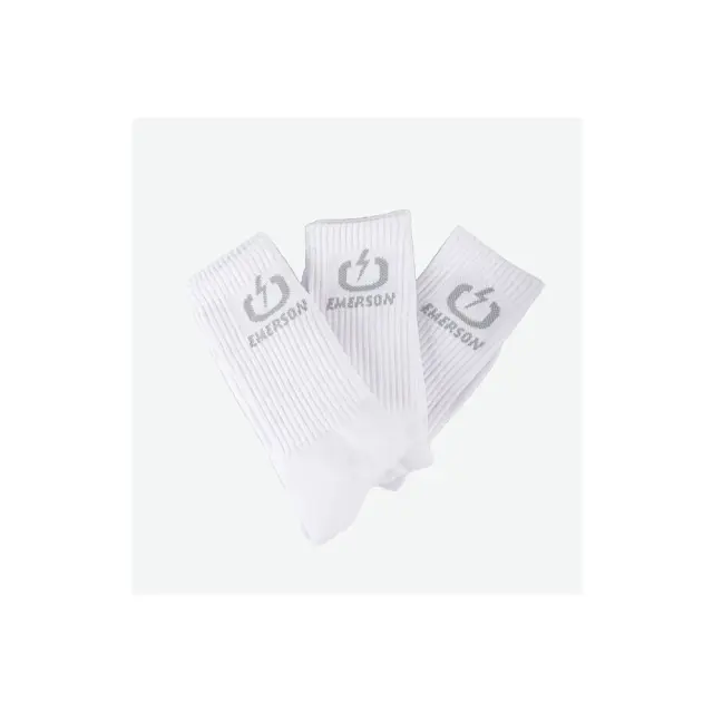 Emerson Unisex High Socks (3Pair) (232.EU08.03-White) - Λευκό 2