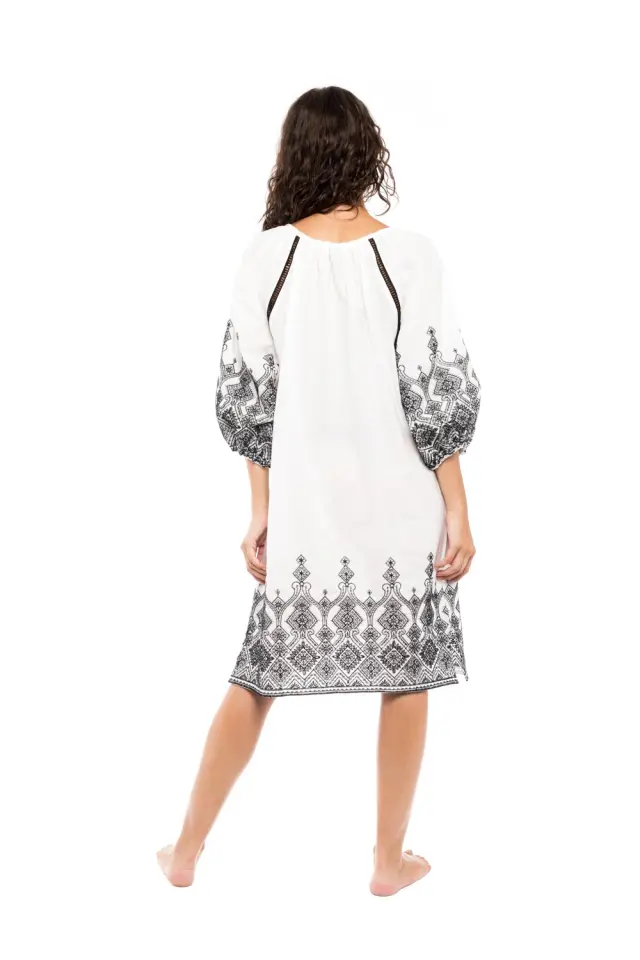 B277 - Black - BEACHWEAR EMBROIDERY BLACK 3