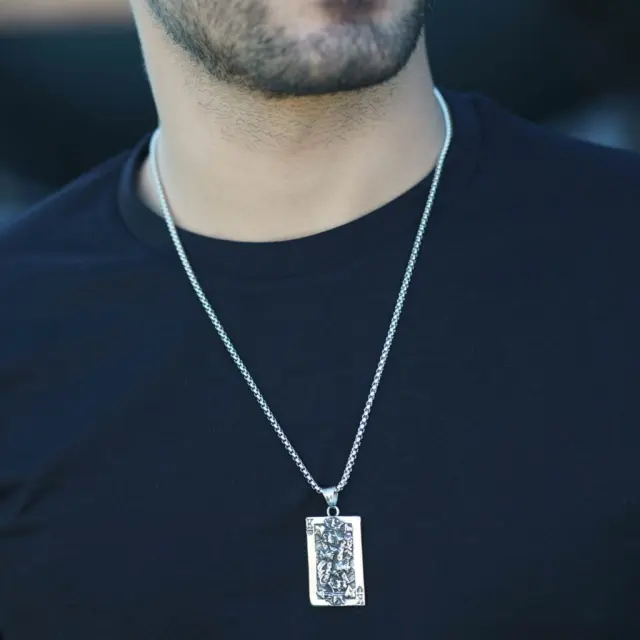 Ghetto Hip Hop Trappola Card SS Pendant Necklace 2