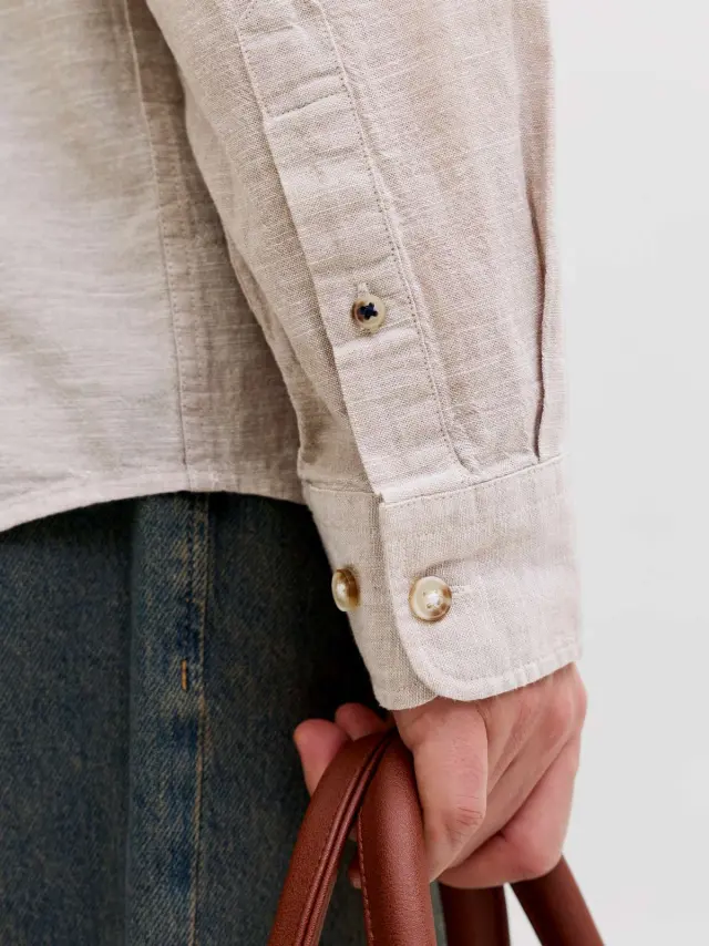 JJESUMMER LINEN BLEND TUNIC SHIRT L/S SN String 2
