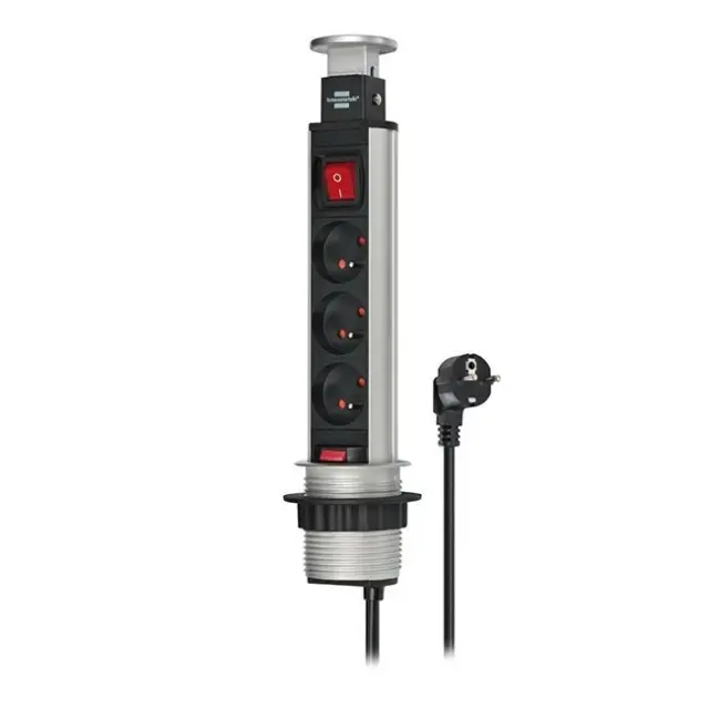 BRENNENSTUHL Collumn Power Strip 3-sockets 2m (002122440000)