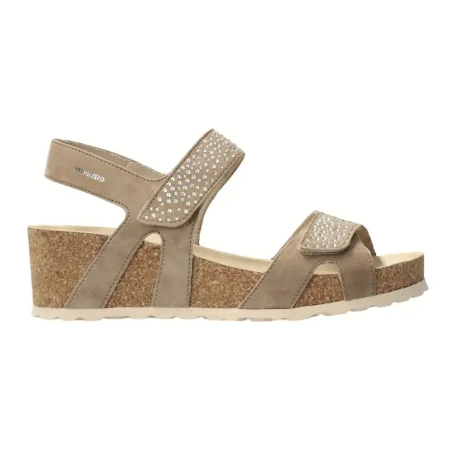 Mephisto Πέδιλα Γυναικείο δέρμα Nubuck Μπεζ MEP/VIC SPARK L/TAUPE - 42