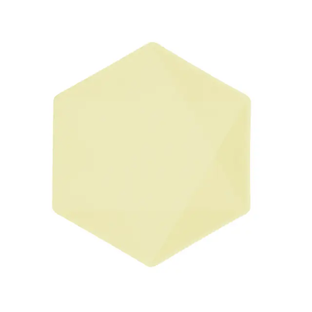 Πιάτα εξάγωνα Vert Decor Yellow 20.8 x 18.1 εκ - Κίτρινο Παστέλ / 6 τεμ