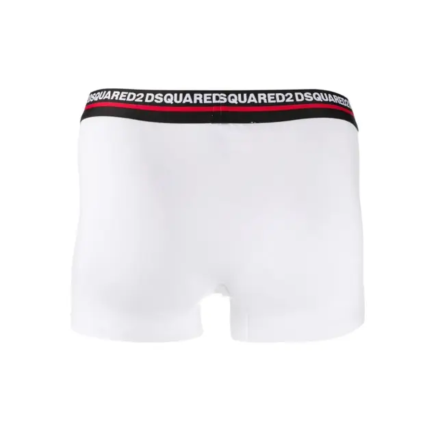 DSQUARED2 Ανδρικό Boxer Stripe Logo - Διπλό Πακέτο, Χρώμα Λευκό - S 3