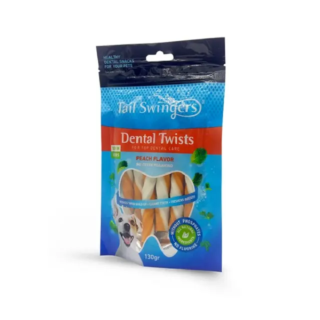 DENTAL TWISTS ΜΕ ΓΕΥΣΗ ΡΟΔΑΚΙΝΟΥ 130gr