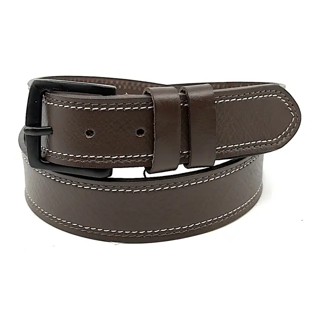 Καφέ Δερμάτινη Ζώνη Full Grain 4 cm