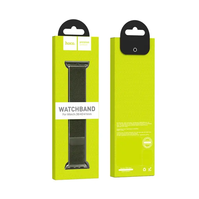 Watchband Hoco WA03 Simple Beauty 38/40/41mm για Apple Watch series 1/2/3/4/5/6/7/8/SE Stainless Steel Πράσινο 2