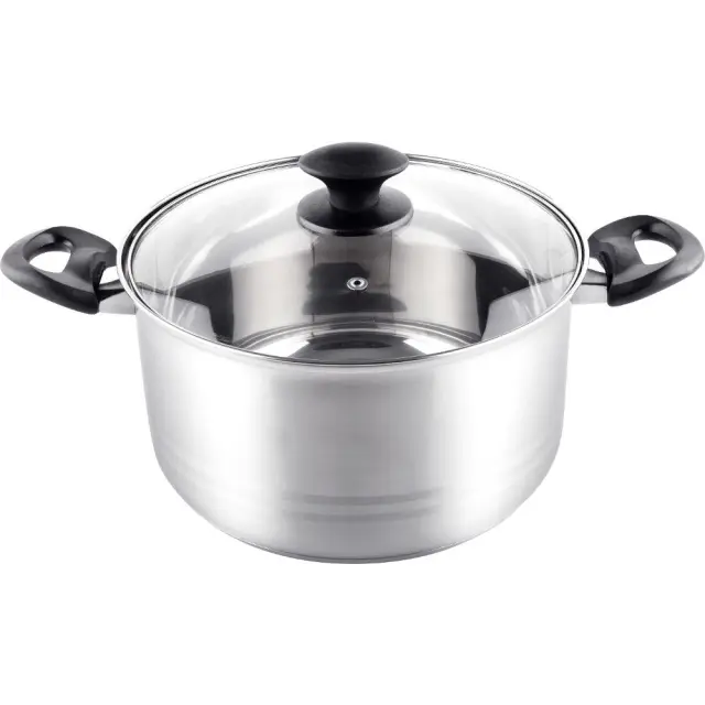 Κατσαρόλα LEGER SS 24x13,5cm 6,1lt Stainless Steel Lamart LTB2413 Ασημί
