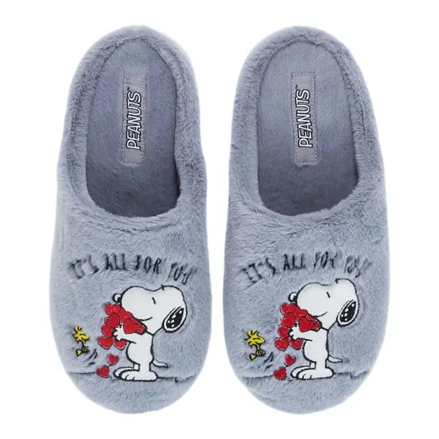 Parex Γυναικείες Παντόφλες Peanuts Snoopy, Χρώμα Γκρι