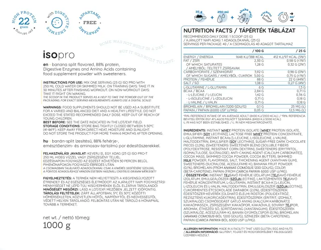 Nutriversum Iso Pro Banana Split, 1000 g 2